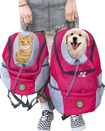 Hunde Rucksack Grün mit Kopf-Öffnung