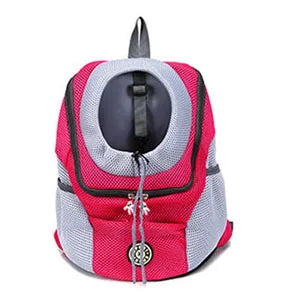 Hunde Rucksack Rot mit Kopf-Öffnung