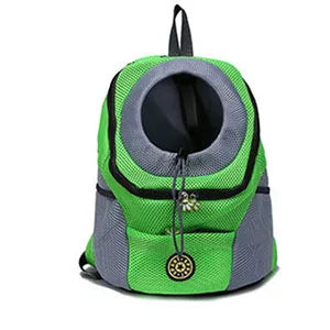 Hunde Rucksack Grün mit Kopf-Öffnung