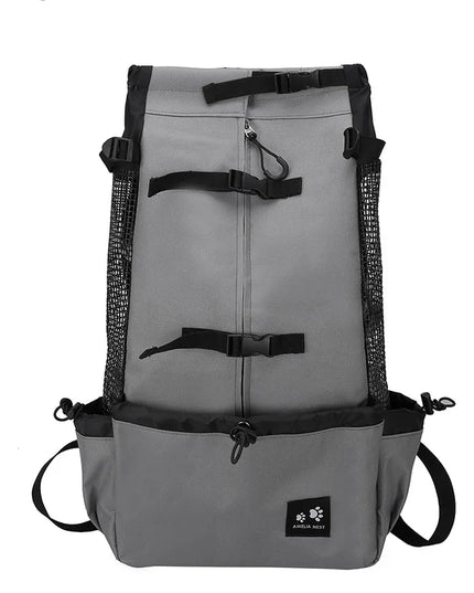 Hunde Rucksack Camouflage Dunkelgrau