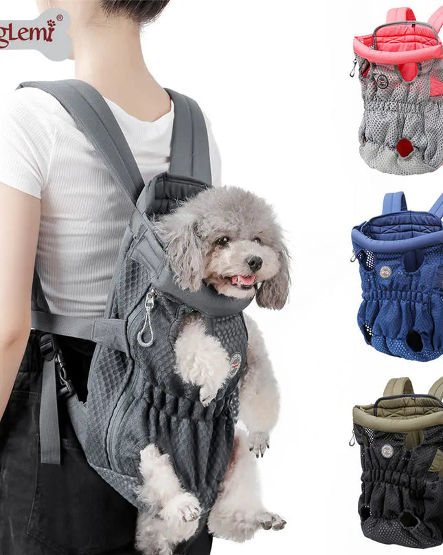 Hunde Rucksack Blau Atmungsaktiv