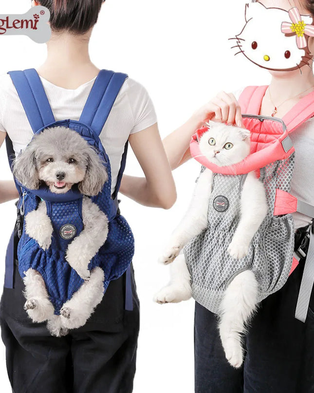 Hunde Rucksack Grau Atmungsaktiv