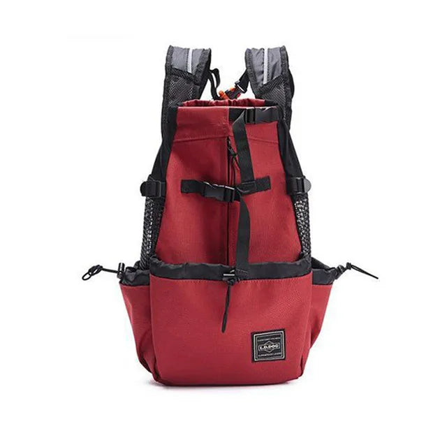 Wander-Rucksack für Hunde in Rot