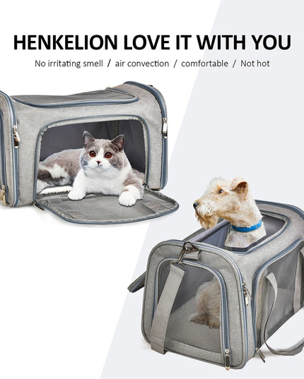 Hunde Transporttasche Schwarz fuer Reisen