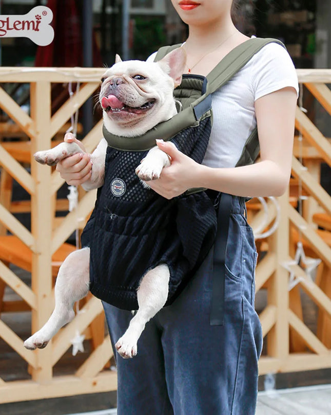 Hunde Rucksack Grau Atmungsaktiv