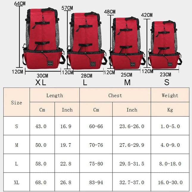 Transport-Rucksack für mittlere & große Hunde