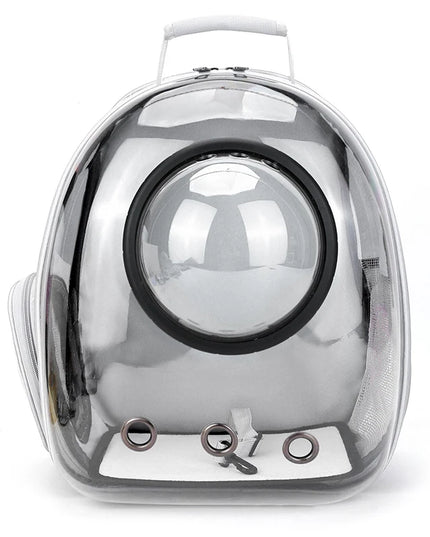 Transparenter Katzen Rucksack Grau