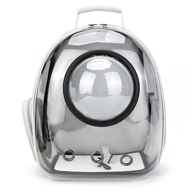 Transparenter Katzen Rucksack Grau