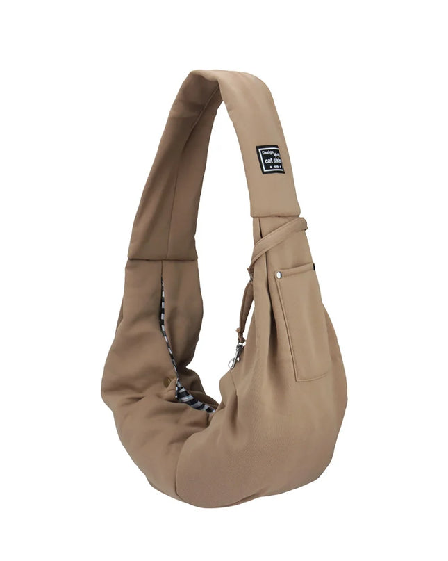 Hunde Tragetasche mit Handyfach Khaki