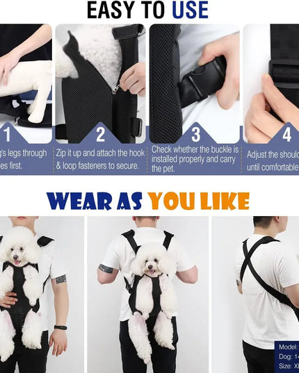 Hunde Rucksack Fronttrage Blau