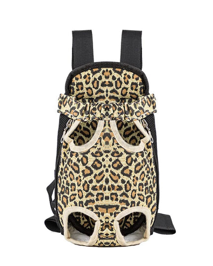 Hunde Rucksack Leopard mit Netzfenster