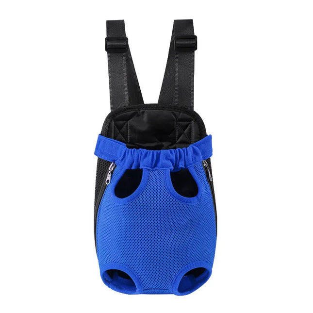 Hunde Rucksack Blau mit Mesh-Fenstern