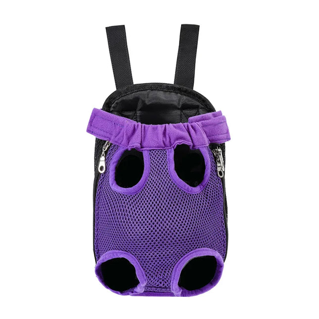 Hunde Rucksack Camouflage Lila mit Netz