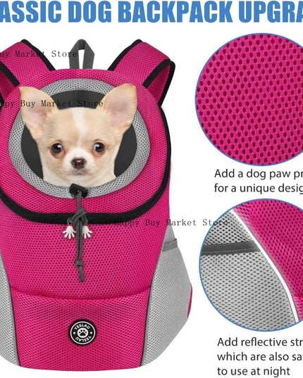 Hunde Rucksack Orange Fronttrage für kleine