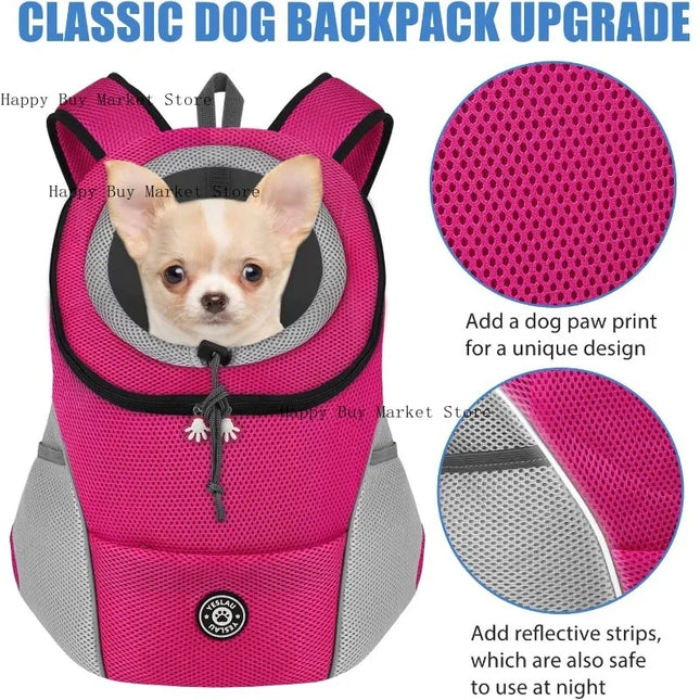 Hunde Rucksack Fronttrage - Schwarz