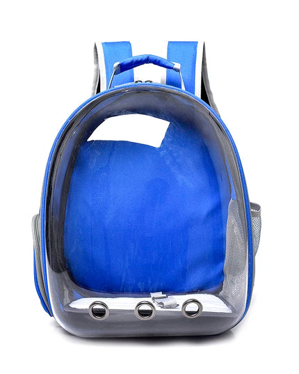 Transparenter Katzen Rucksack Blau
