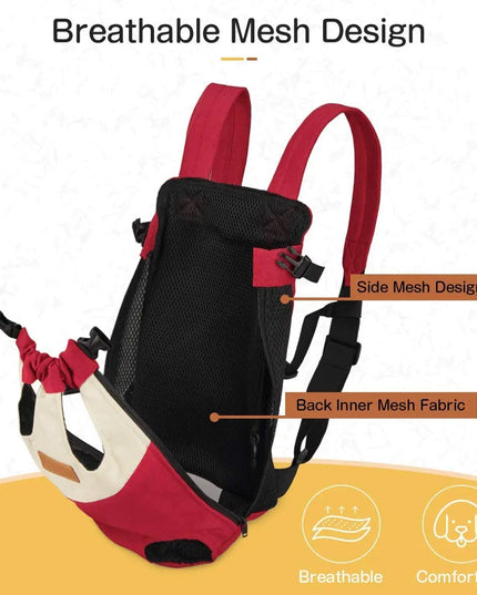 Atmungsaktiver Hunde Rucksack mit Netz