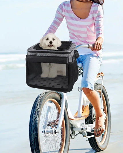 Hunde & Katzen Fahrradkorb Schwarz - Faltbar