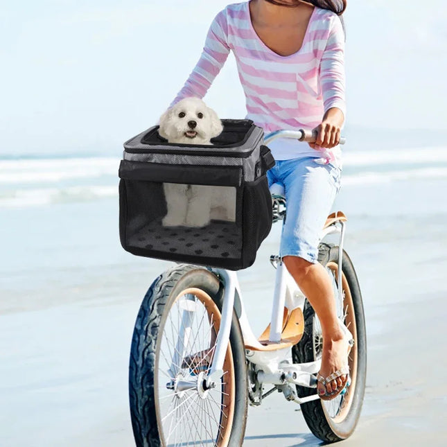 Hunde & Katzen Fahrradkorb – Blau