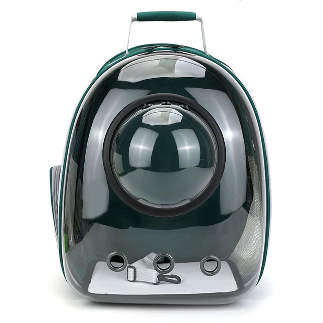 Transparenter Katzen Rucksack Grün