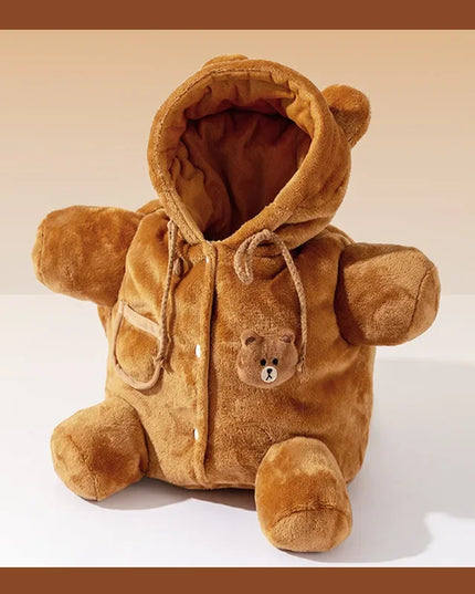 Katzen Tragetasche Braun Bär Design