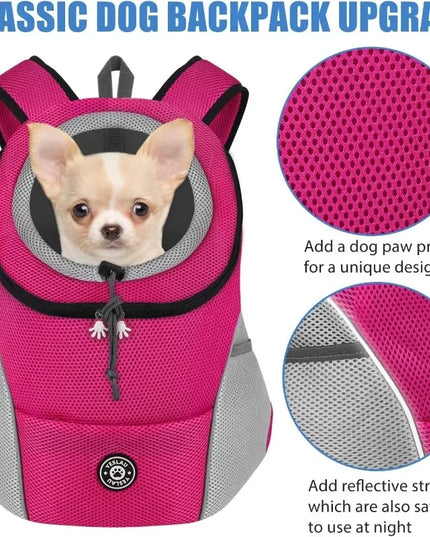 Hunde Rucksack Fronttrage - Rot