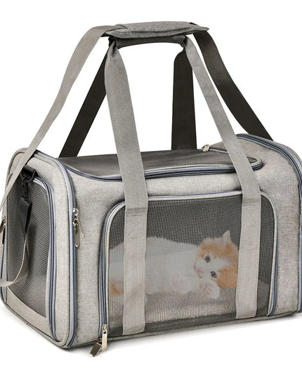 Hunde Transporttasche Grau fuer Reisen