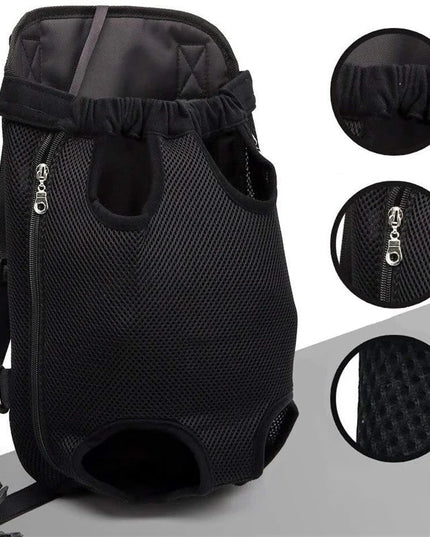 Verstellbarer Katzen Rucksack Schwarz