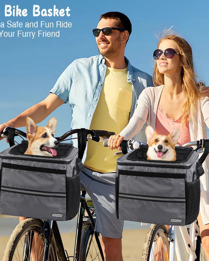 Hunde & Katzen Fahrradkorb Schwarz - Faltbar