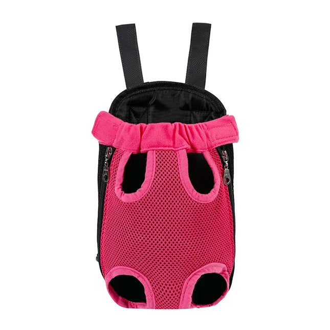 Hunde Rucksack Camouflage Luftig Rose Rot