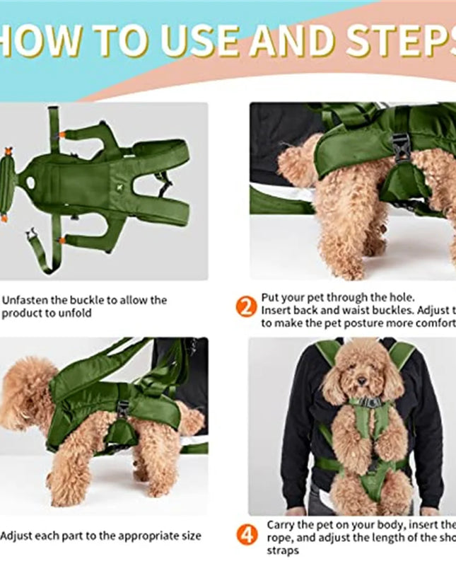 Katzen & Hunde Rucksack Grün - Atmungsaktiv