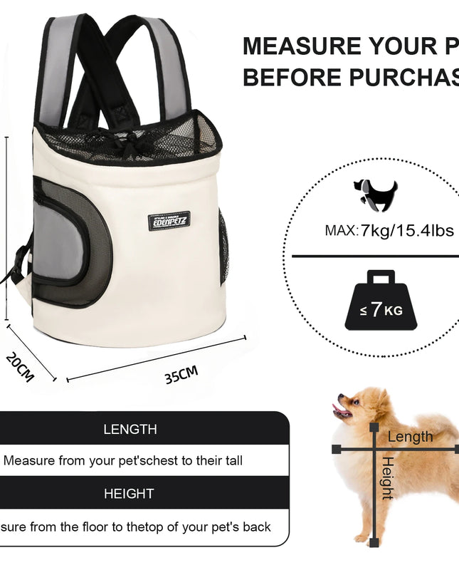 Brust-Rucksack Grau fuer Hunde & Katzen