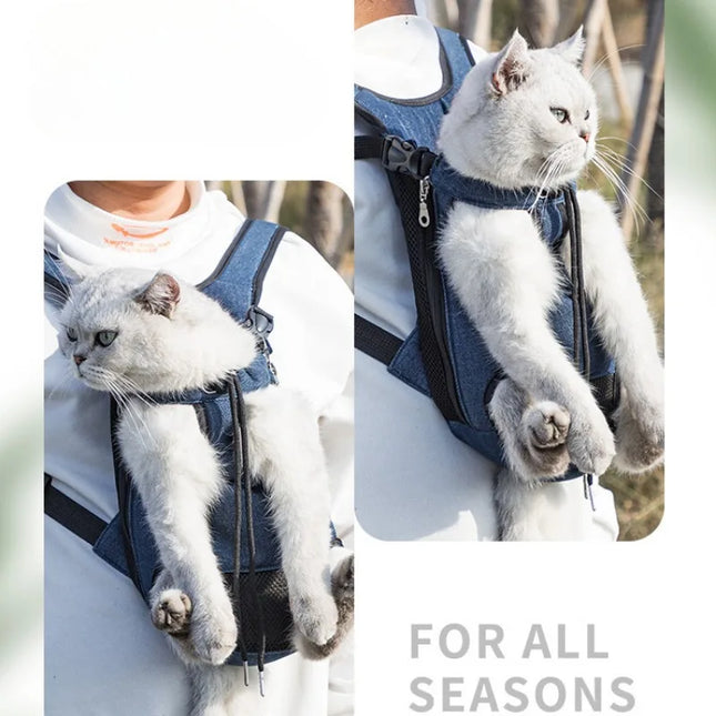 Hunde Rucksack Blau für kleine Hunde & Katzen