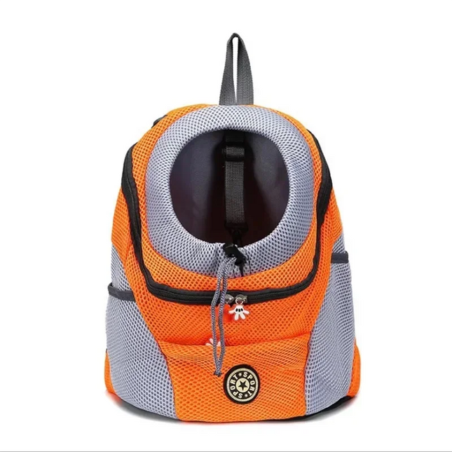 Hunde Rucksack mit Netzfenster Orange