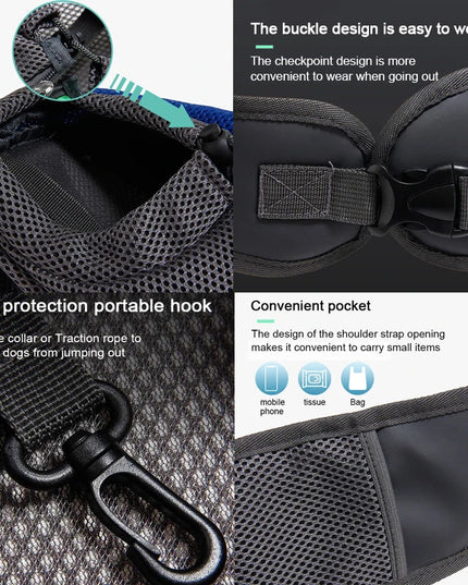 Katzen Rucksack Rot mit Mesh-Einsätzen