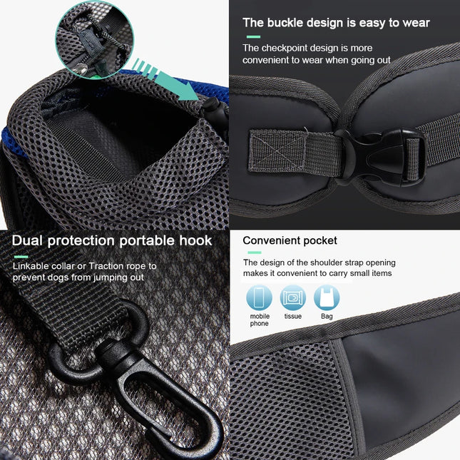 Katzentragetasche & Hunde Sling Bag Grau