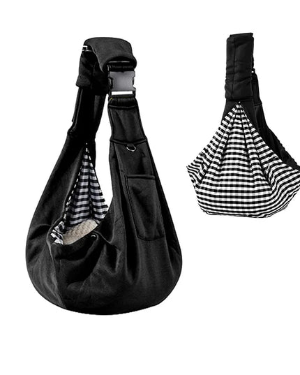 Hunde Tragetasche Crossbody - Schwarz