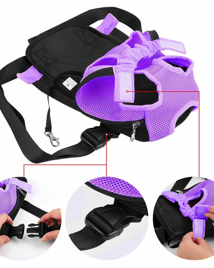 Hunde Rucksack Camouflage Grau Atmungsaktiv