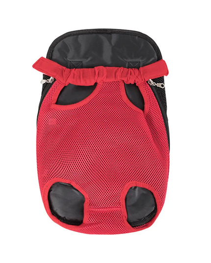 Hunde Rucksack Rot mit Beinausschnitt