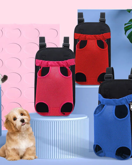 Hunde Rucksack Grau mit Beinausschnitt