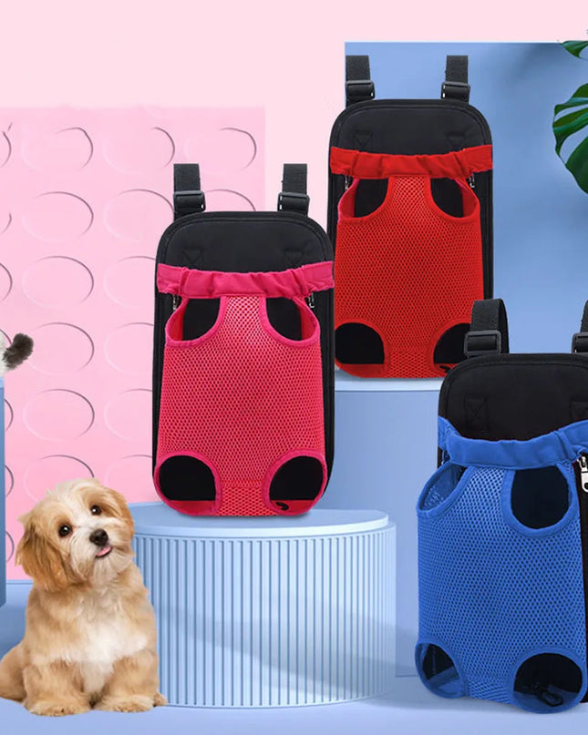 Hunde Rucksack Leo-Print mit Beinausschnitt