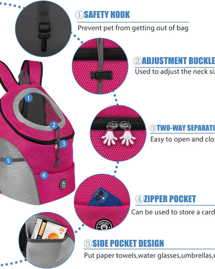 Hunde Rucksack Atmungsaktiv für kleine Hunde