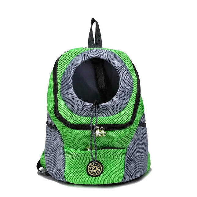Hunde Rucksack für vorne - Atmungsaktiv Grün
