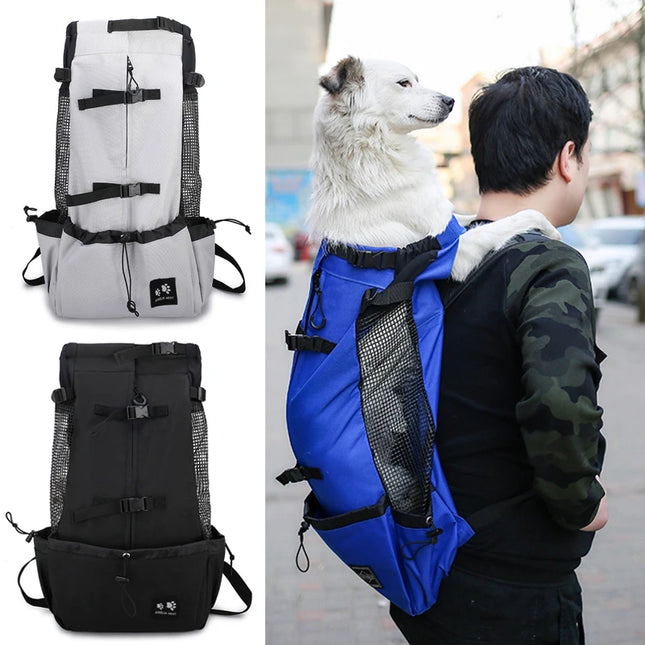 Hunde Rucksack Camouflage Blau