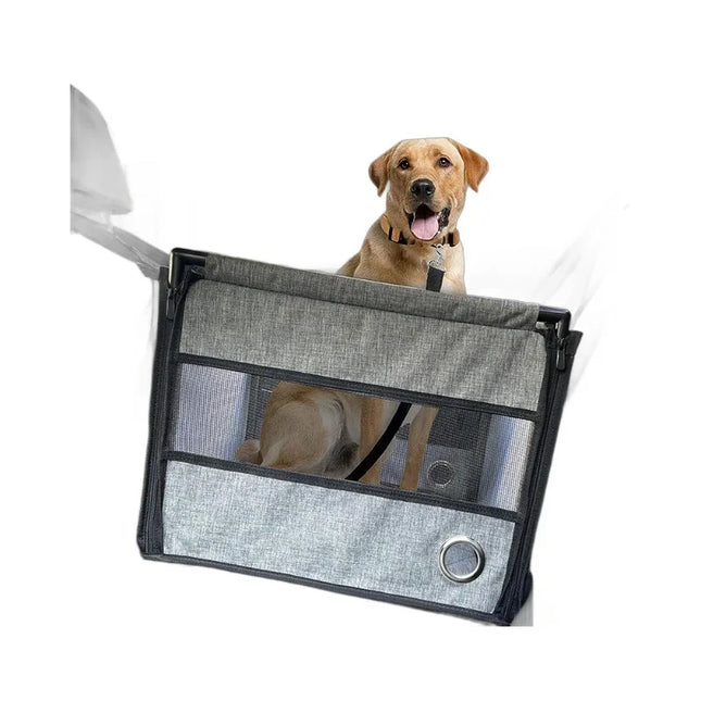 Stabiler Auto-Sitz für Hunde – Grau
