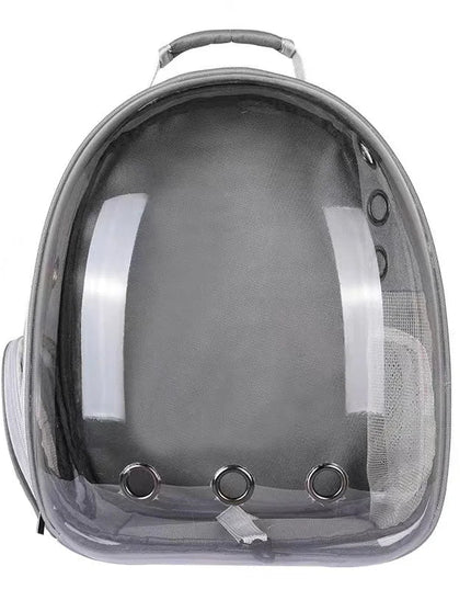 Transparenter Katzen Rucksack Grau