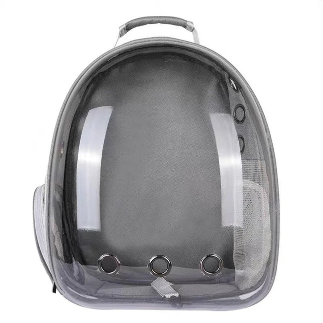 Transparenter Katzen Rucksack Grau