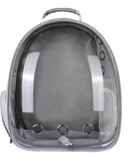 Transparenter Katzen Rucksack Grau