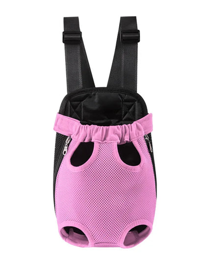 Hunde Rucksack Pink mit Mesh-Einsatz