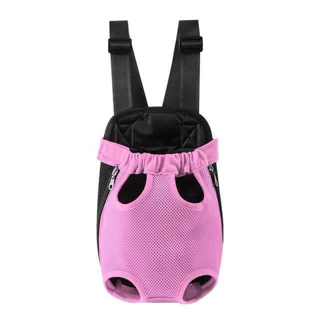 Hunde Rucksack Pink mit Mesh-Einsatz